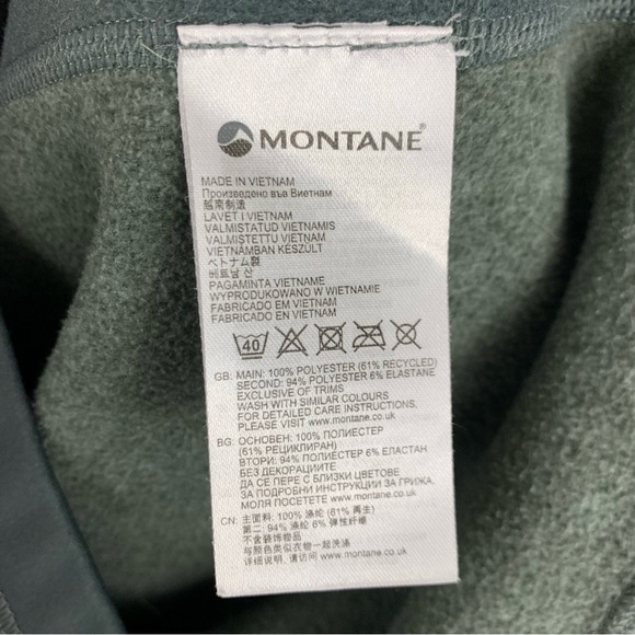 Montane Pulsar Front Zip Fleece Jacket Shadow Grey Small - Picture 13 of 14